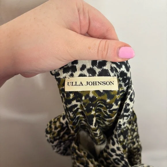 ULLA JOHNSON Amira Dress Leopard Print size 0 - Picture 12 of 13